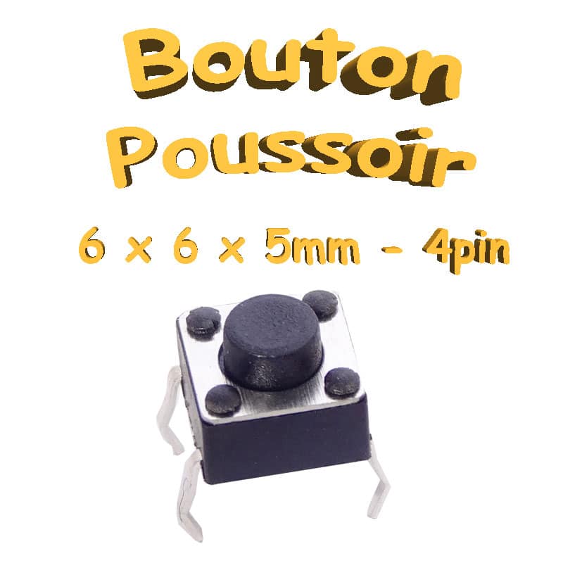 Bouton-poussoir miniature 6x6x5 mm