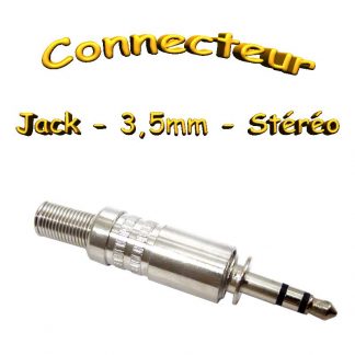 Connecteur Jack Femelle Mono - Droit - 3,5mm - Acier nickelé